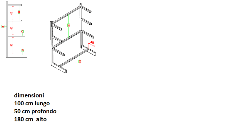 scaffale  cantilever fai da te in ferro per angolo officina.png